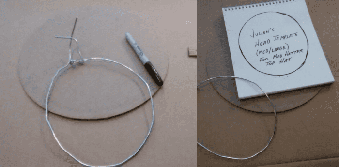 Using a piece of flexible wire to create patterns and large curves makes it easy to transfer shapes onto paper.