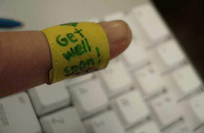 It's a great idea to use humor when wishing a recovering friend well as long as you are careful not to say anything that might offend or depress.