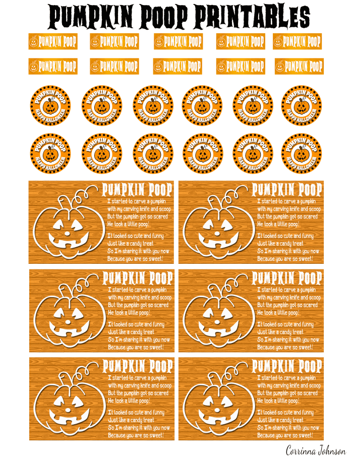 Pumpkin Poop in a Jar Craft Project and Printable Poem - Holidappy
