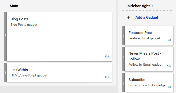 Click on "Add a Gadget."