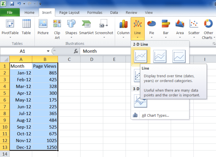 How to Make a Line Graph in Microsoft Excel - TurboFuture