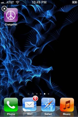 Move the app onto its own screen.