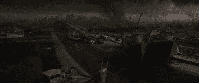 The film is packed with apocalyptic imagery and a faded colour palette, making the film as harrowing an ordeal as possible.