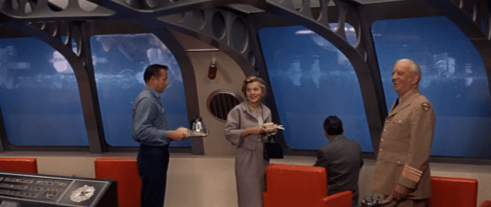 The film has a surprisingly good selection of sets, making the 'Seaview' feel like an actual submarine. For its time, it's impressive stuff.