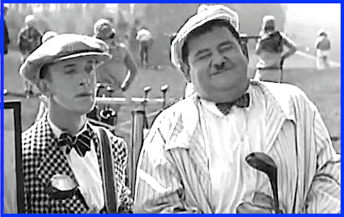Stan Laurel and Oliver Hardy both loved to golf, but Ollie loved it with a passion and was considered one of Hollywood's best golfers.