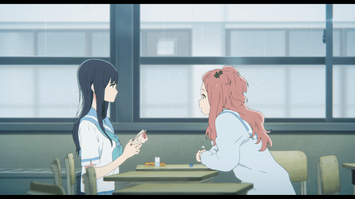 First-year oboist Ririka is impressed and fascinated by her talented senpai, giving Mizore a rare opportunity to organically make a new friend.