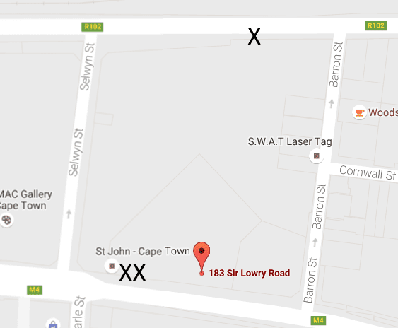 In order to get a Transport ID Card if you're over 60,  you need to go to the rear offices of GA at 183 Lowry Road where the single X is.
