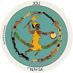 You have accomplished the whole Fool's Journey, and can set out on another, much wiser from all your former experiences!