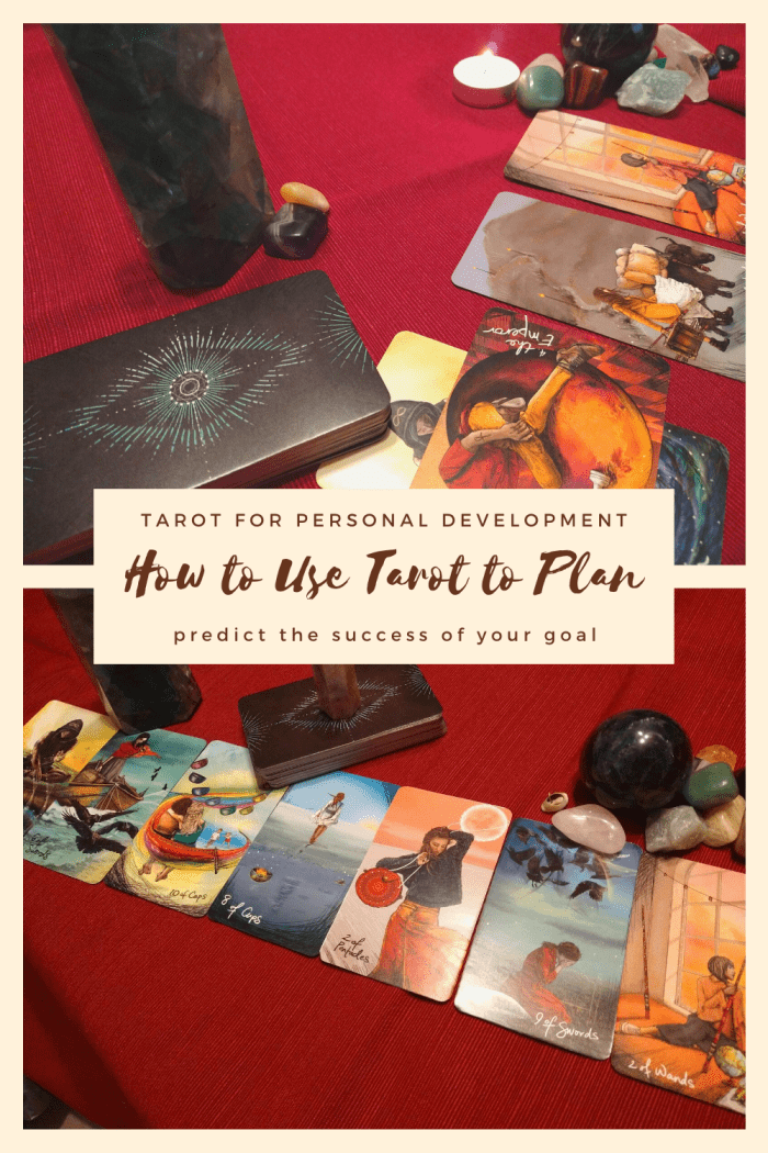 In two steps you can have a completed plan, including your action plan. Tarot is a remarkable tool for personal development!