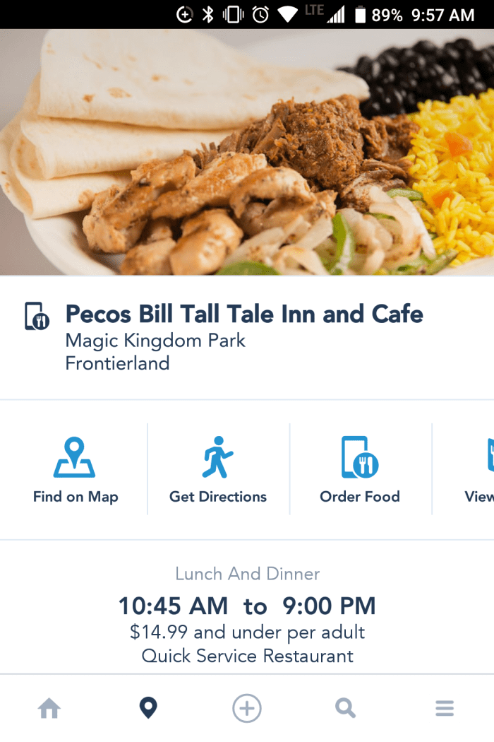 Use the My Disney Experience App to skip the lines at quick service dining locations through Mobile Ordering.
