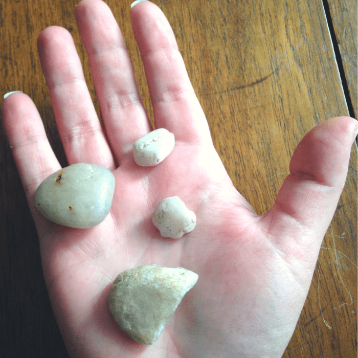 A few pieces of quartz. You can charge and cleanse them by placing them in the light of the full moon.