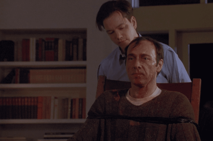 The tables have turned as Guy (Frank Whaley) lets his sadistic side show, and Buddy (Kevin Spacey) reveals a sliver or vulnerability.
