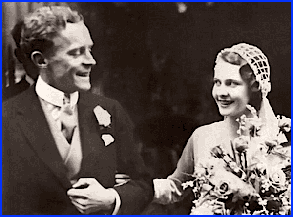 Vivien Leigh on her wedding day in 1932 to a barrister named Leigh Holman. They would have one child, a daughter, whom they named Suzanne. The couple divorced in 1940 and Leigh immediately wed actor Laurence Olivier.