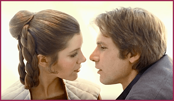 The chemistry Carrie Fisher and Harrison Ford generated onscreen in the first 'Star Wars' movie carried over to their private lives, and they had a passionate affair during filming.