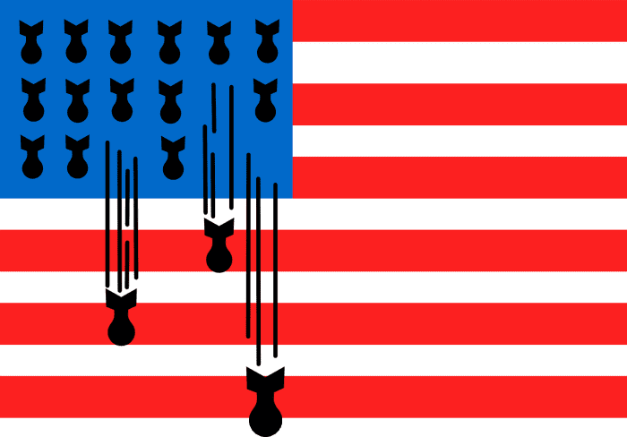 This flag symbolizes or shows the kind of long, drawn out war that the United States military has been involved in since 2001.