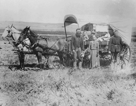 As soon they arrived on the east coast, many immigrants seeking space and opurtunity moved westward in large communities or families. While this gave them some peace from competing migrants, it also increased wars with the Native tribes.