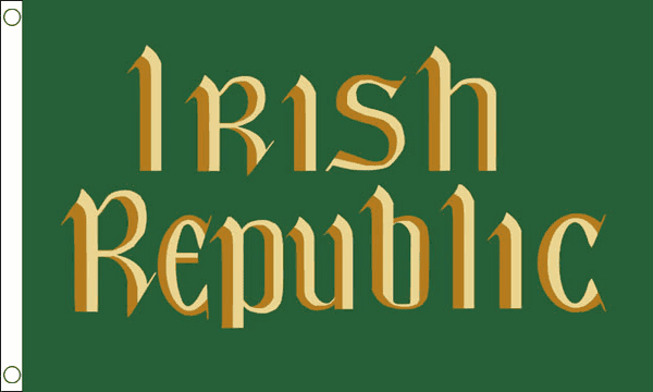 The green flag proclaiming an Irish flag was flown from the revolutionaries HQ at Dublin's General Post Office during the 1916 Easter Rising.