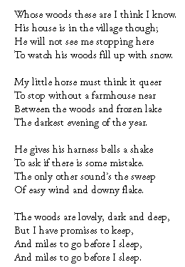 poem stopping by the woods