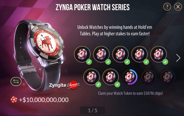 This is the progress I have made towards getting the first watch. I still need to collect three more chips.