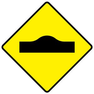 W130 Road Hump Warning Sign Ireland.If You See One Of These Signs . . .Slow Down!