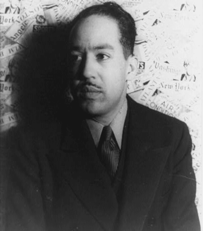 Portrait of poet, novelist, playwright Langston Hughes, 3/4 profile; Carl Van Vechten, photographer, Feb. 29, 1936.