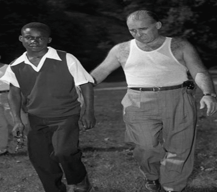 Robert Peebles searching Highbridge Park with Detective Francis McGinty for the gun. This is probably the area behind Highbridge Pool a mile north of the Polo Grounds.