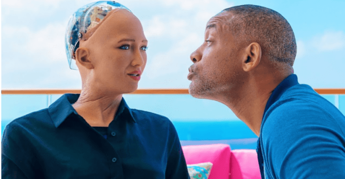 The A.I. Sophia can duplicate or mimic over 60 human emotions. However, she does not feel as humans feel.