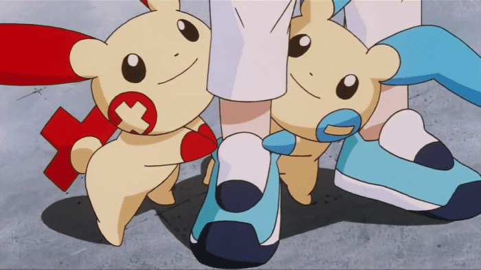 Plusle and Minun insist on latching on to this young kid who's seriously afraid of Pokémon in this movie.