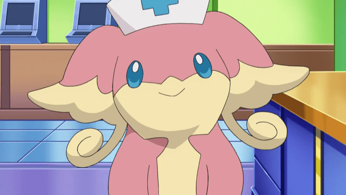 An Audino belonging to Nurse Joy in "Pokémon Black & White"
