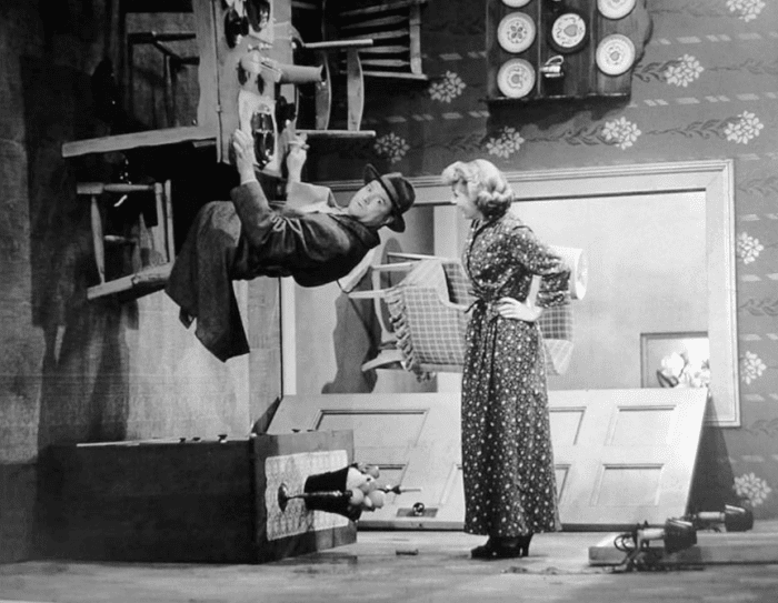 Skelton as the heavy drinker Willie Lump-Lump. Willie's wife nailed all the furniture to a wall to teach him a lesson.