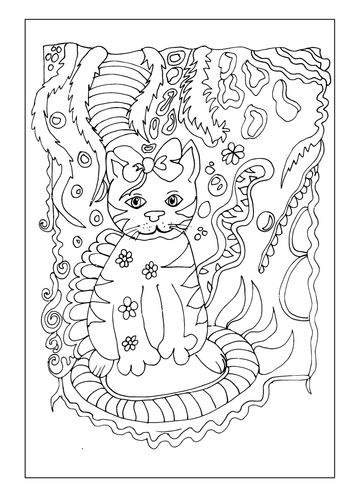 10 Free Printable Cat Coloring Pages for Kids - HubPages