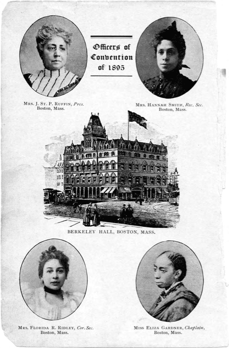 First page of the Historical Records of the Conventions of 1895-1896 of the Colored Women of America.