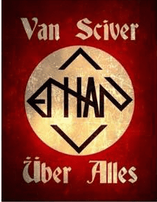 Ethan claims this was inspired by a symbol used by the band Iron Maiden on their albums...I don't believe it either.
