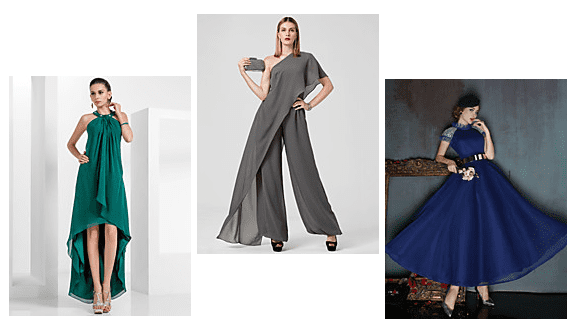 Less formal dresses for the bride's mother. These outfits are great for younger mothers who are quite comfortable with wearing something simple but chic.