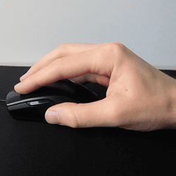 Using fingertip grip with my Roccat Pyra (wired version). This was one of the smallest gaming mice ever made.