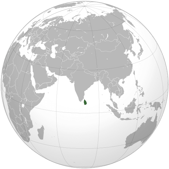 Permission is granted to copy, distribute and/or modify this document under the terms of the GNU Free Documentation License. see: http://en.wikipedia.org/wiki/File:Sri_Lanka_%28orthographic_projection%29.svg