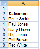 List of unique items created using Remove Duplicates in Excel 2007 and Excel 2010.