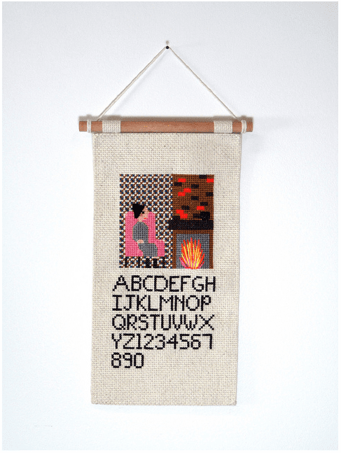 A sampler is a traditional way of learning cross stitch as well as a way of recording and displaying how to stitch the alphabet plus other patterns and shapes which may be referred to later.