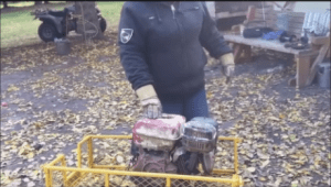 This engine is the same horsepower rating as the Briggs & Stratton engine and also has the same size output shaft.