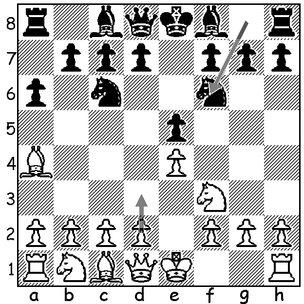 This shows white's possible option of 5.d3 following blacks 4...Nf6, avoiding black's option to play into the Open Ruy Lopez (5.0-0 Nxe4) but allowing a quick 5...d6, 6...g6, and 7...Bg7 which is thought to equalize rather easily.