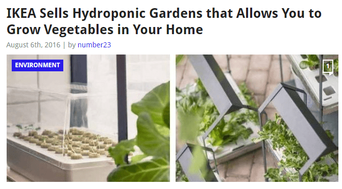 IKEAâs indoor hydroponic gardens â ranging from one to three tier cultivation units â allowing you to grow vegetables in your very own kitchen without soil.