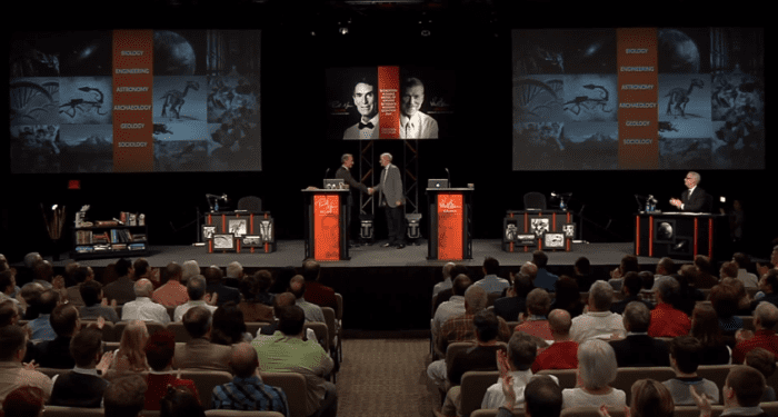The Bill Nye vs. Ken Ham debate was held at the Creation Museum's 900-seat Legacy Hall and sold out within minutes. Approximately 750,000 computers logged into the live stream. It's estimated that almost 3 million people viewed the event live online