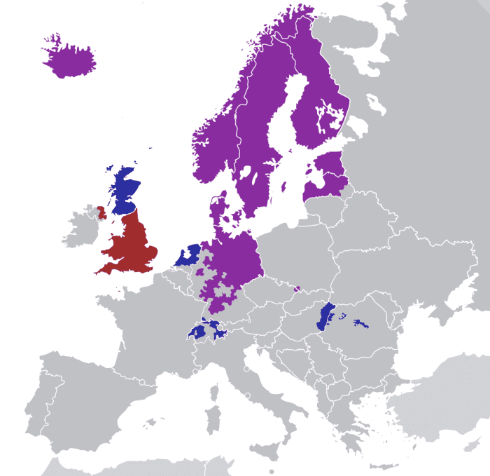 The more individualized Protestantism developed and spread in northern Europe while Catholicism kept a greater foothold in the relatively collectivist southern Europe.