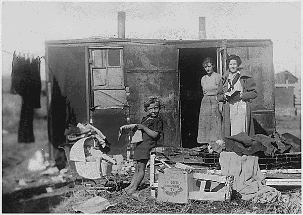 Family receiving public health nursing services during the Great Depression
