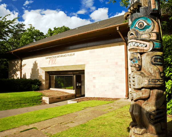 Captain Cook Birthplace Museum in Stewart Park close to the Marton crossroads and opposite James cook Hospital (South Tees NHS Trust)