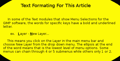 Text Formating Warning