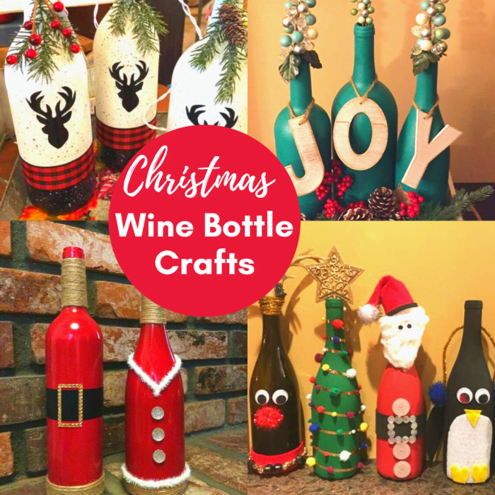 Christmas Wine Bottle Crafts 
