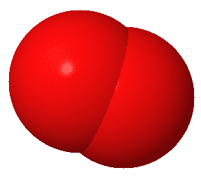 This is oxygen in molecular form. It first became common on Earth, as a result of the growth and development of bacterial slime.