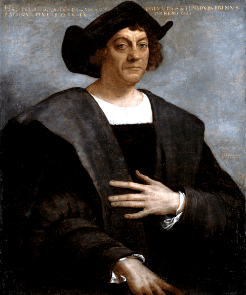 Sebastiano del Piombo painted this posthumous portrait of Christopher Columbus in 1519. No known portraits of Columbus exist that were painted during his lifetime.