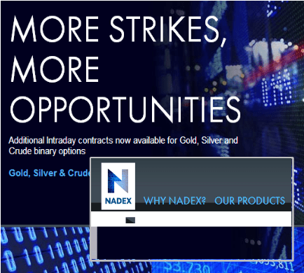 NADEX binary options are CFTC regulated. They are a fixed return all-or-nothing trading vehicle with a value of $0 or $100.